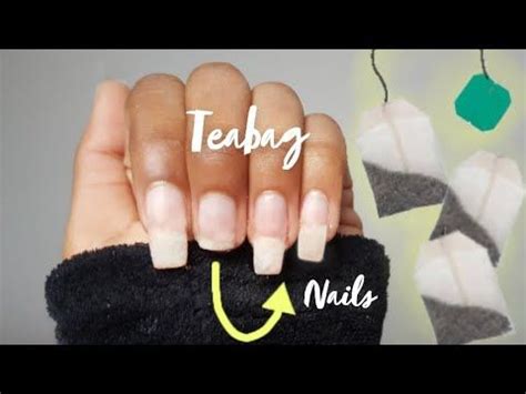 how to make fake nails with tea bags|tea bag nail wraps.